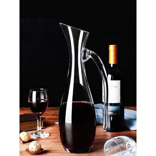 Decanter crystal glass personalized decanter red wine dispenser red wine jug red wine bottle household European style with handle decanter 1500ml (flush price)