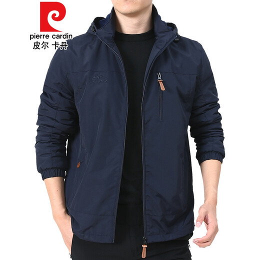Pier Cardin Outdoor Men's Menship Осенью и зима 2020 Новые мужчины среднего возраста осенней одежды плюс бархатная куртка мужская пружина и осенью толстая 9898 [военный зеленый] плюс тонкая бархатная съемная шляпа M 170-й спецификации (120JIN [JIN равен около 0,5 кг]))