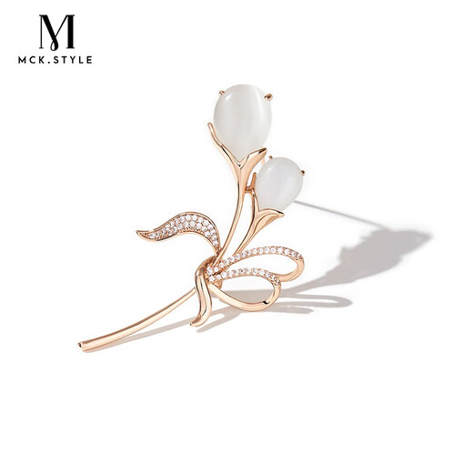Mck tulip flower brooch high-end women's coat suit corsage accessories Chinese Valentine's Day gift