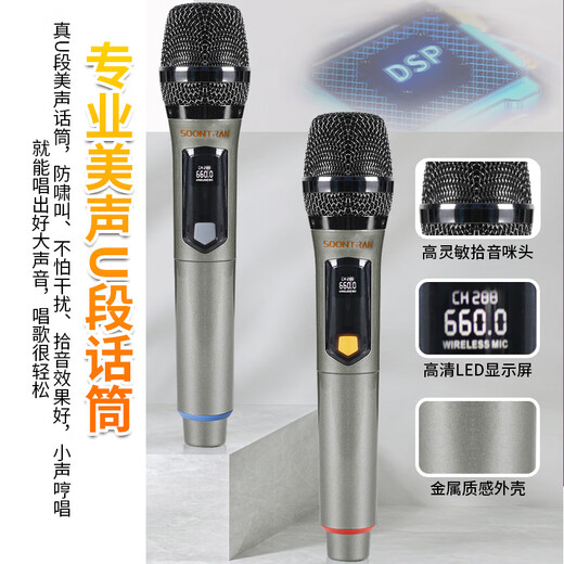 Songchuan International A12-66 outdoor trolley square dance high-power performance activity audio machine karaoke heavy bass Bluetooth 12-inch 15-inch portable mobile stage speaker 12-inch heavy bass flagship version + U-segment microphone pair