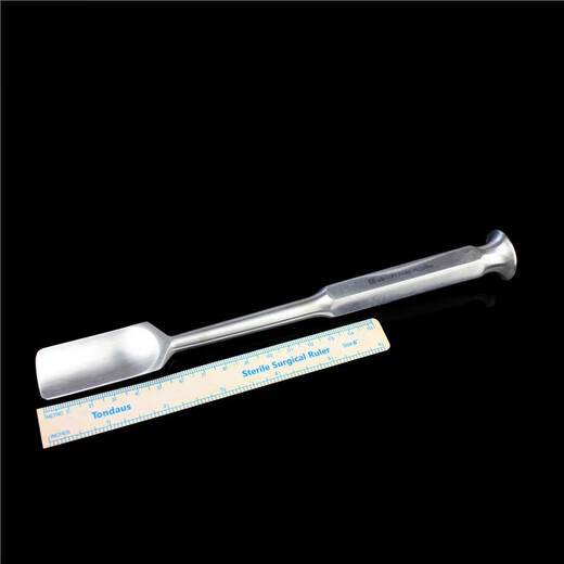 JZ Jinzhong osteotomy knife medical bone chisel flat bend garden straight bone knife bone shovel frontal plastic surgery orthopedic equipment Shanghai Medical Surgery Equipment Factory Bone knife bone chisel P11150 23cm bend round blade blade width 10 hexagonal handle