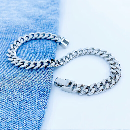 Cuibaofu Jewelry high-end platinum pt950 glossy side watch clasp bracelet, real gold men's bracelet bracelet, men's platinum, gold weight 34.46 grams, 7.5MM wide, 18cm long