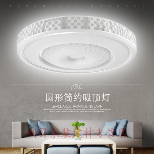 LED ceiling lamp simple modern round living room extra large bedroom lamp living room lamp atmospheric aisle home balcony hanging i lighting fixtures 18W-30CM high brightness white light unlimited purchase