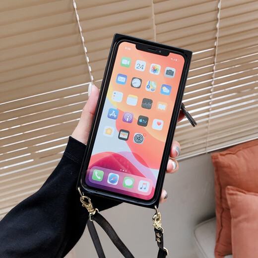 iCoverCase 苹果11手机壳iphone11pro插卡max防摔零钱包卡槽全包挂绳保护皮套 苹果11 6.1寸斜挎拉链卡包【薄荷绿】