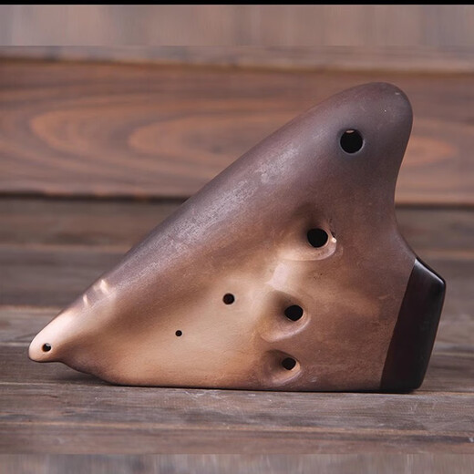 Fengyao trois tubes Midtone C-tube jouant de la terre de terre fumée et brûlante promotionnelle Ocarina à trois tubes Promotionnel AC (ouverture arrière)