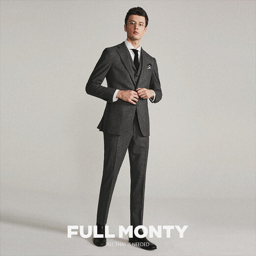 FULL MONTY imported VBC houndstooth suit suit men's light business high-end light luxury groom's suit wedding formal wear 48