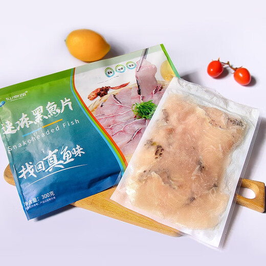 Xianquan Lake Frozen Snakehead Fish Fillet 300g/bag No cutting, no washing, no paddle, pickled cabbage, boiled hot pot, seafood and aquatic products ingredients
