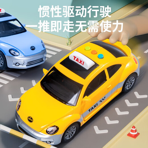 奇森儿童出租车玩具车惯性1-2-3岁宝宝小汽车小男孩小女孩启智玩具车4 黄出租车+2节7号充电套装HT9901 螺丝刀