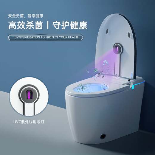 Binjiang Salle de bain Silencieux réduction des toilettes toilettes Économie d'eau et anti-jet de jet anti-odor Chauffage de toilettes antibactérien et toilettes sèches 838-ultravel Edition / avec réservoir d'eau 400 mm