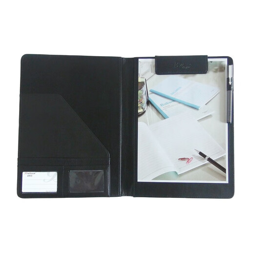 Bailiwen BL3884 red A4 leather document signing folder business ceremony folder contract folder negotiation agreement folder leather surface custom logo