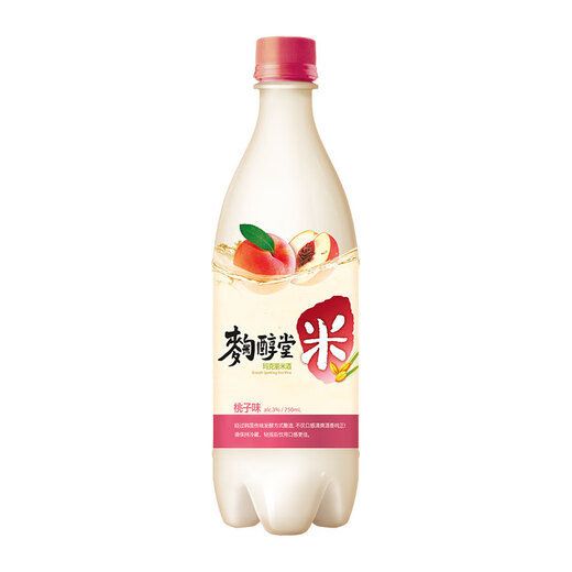 麴醇堂 水蜜桃味750mlx1瓶韩国玛克丽米酒 夏季小甜酒