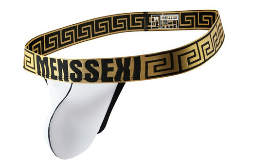 Pleasing men's large bag underwear without straps, cremaster shaping, sexy and comfortable, sexy thong GA S2.2 feet-2.4 feet, black