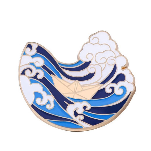 QUAMER Craftsman Hao Chengfeng Breaking Brooch Men's Suit Magnetic National Style Niche Badge Brooch China Embroidery Style
