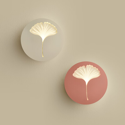 First Dream Bedroom Bedside Wall Light Cream Style Simple Modern Creativity 2025 New Ins Fashion Aisle Corridor Light DX828-Pink + Love + 7W Three-color Lighting (without remote control)