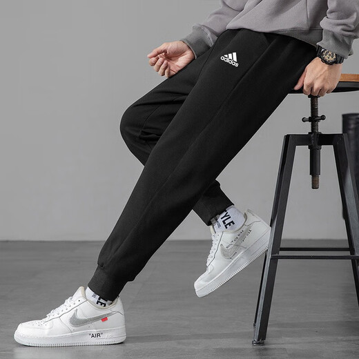 阿迪达斯 （adidas）官网官方男裤子 25春季新款运动裤跑步训练健身裤子棉质透气宽 GK9226 S 175