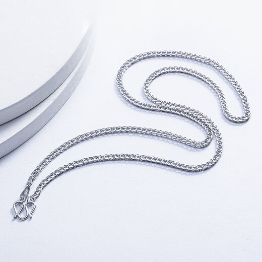 Zhaoliang platinum necklace women's model Pt950 women's platinum necklace Chopin chain simple and versatile platinum chain gift 5.31 grams long 18 inches