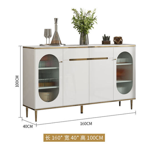 Tema liso Guangdong Foshan Dongguan aparador de pizarra de lujo ligero sala de estar gabinete de té de pared gabinete lateral simple moderno cocina 1,6 metros pintura + aparador de pizarra