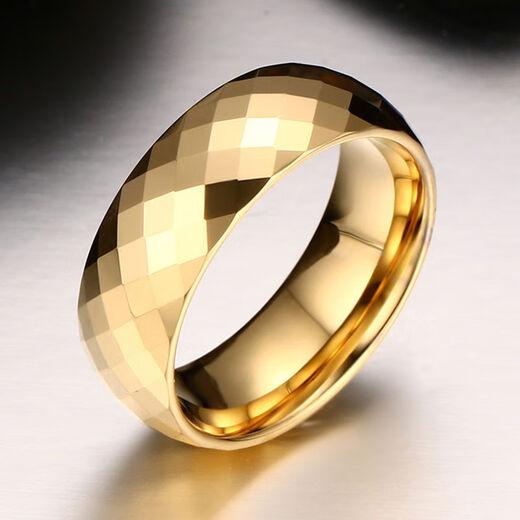 Tongrubi Zheng Tungsten Steel Ring Trendy Men's Personality Temperament Index Finger Ring High-quality Ring Gift Engraving 520 Gifts 6MM Black Gold Ring (11153)_Meiwei No. 6