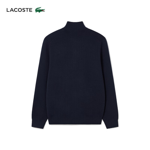 LACOSTE法国鳄鱼男装可外穿纯色羊毛衫针织衫拉链立领外套|AH1955 166/藏青色 常规 S 3