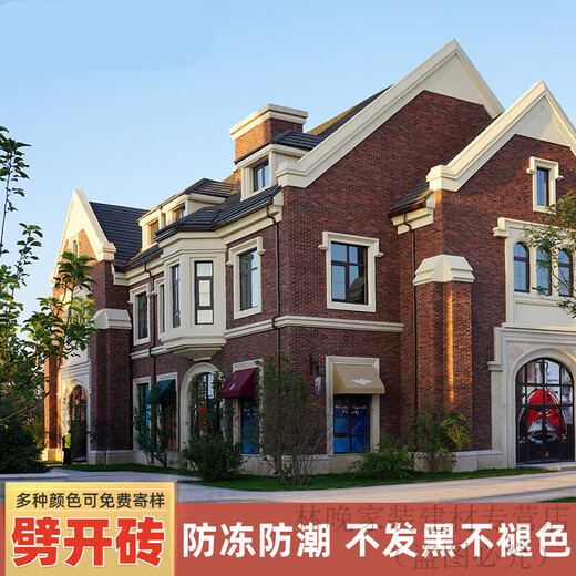 100x200文化石 舒宇劈开砖红色文化砖农村别墅自建房拉毛通体紫砂陶土仿古外墙砖 681#红色拉毛（联系客服修费） 其它