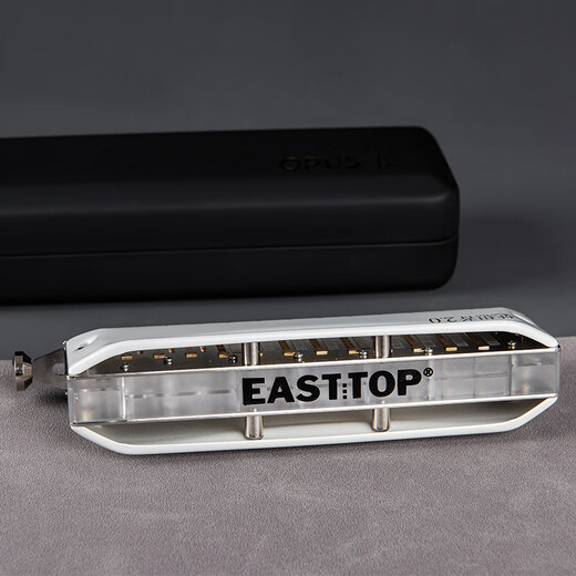 东方鼎（EAST TOP）半音阶口琴12孔48音白色款 梦想者2.0 专业演奏初学练习通用款