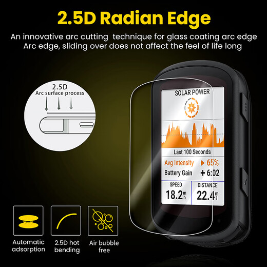 Yi Kesen aplicable a Garmin Code Edge540/840 Película templada Película protectora Bicicleta (Garmin) Accesorios de código Edge 540/840 Teres templados Dos paquetes