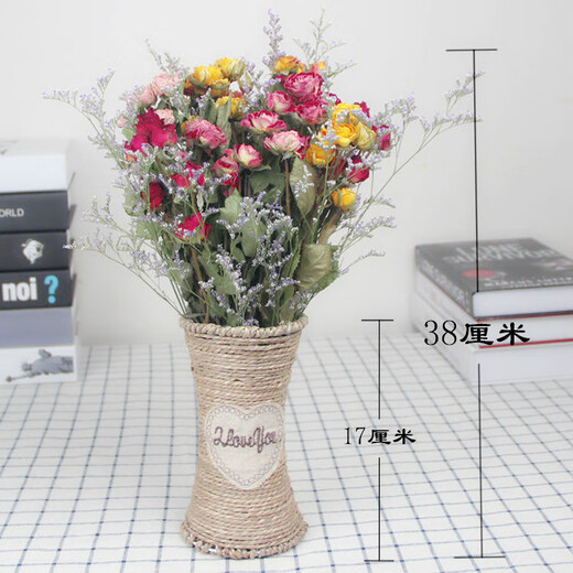 Love Yunnan Natural Rose Dried Flower Bouquet Living Room Decoration Lucky Rose Dried Flower Real Flower Decorative Ornaments Air-dried and Roasted Romantic Bubbles About 30 Heads