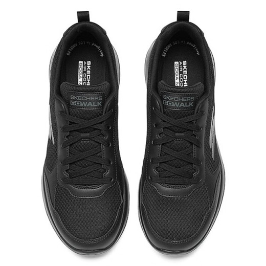 斯凯奇（Skechers）男鞋夏季2025新款运动鞋轻便网面休闲鞋黑色透气软底中老年老人鞋 216166-BBK 40