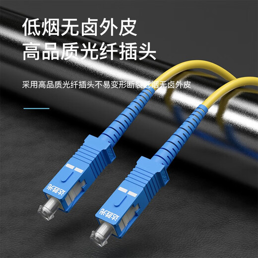 达胜光 电信级光纤跳线 SC-SC单模单芯 低烟无卤光纤线 收发器尾纤连接线 20米3.0 DSG-SUSU20S