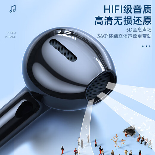 智国者（WITGOER）【3米加长线】电脑耳机有线入耳式带麦克风二合一台式机笔记本游戏耳麦电竞直播双孔插头圆头专用