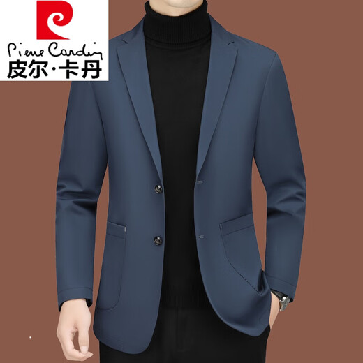 Pier Cardin high-end casual suit men's new men's suit middle-aged single spring and autumn coat slim dad top gray ZJ9889 175/L