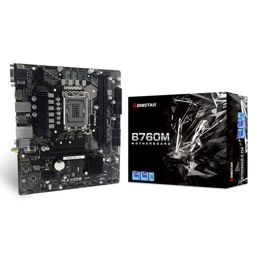 映泰(BIOSTAR)B760MX2-E D4 主板含WiFi5网卡支持DDR4内存/CPU13400F/13600K/12400F
