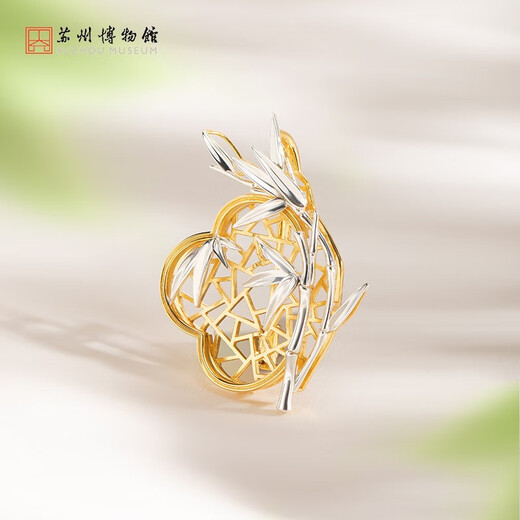 Suzhou Museum Yizhu Linfeng brooch s925 silver gold-plated brooch cultural and creative gift for girlfriend birthday gift ancient style brooch Yizhu Linfeng brooch