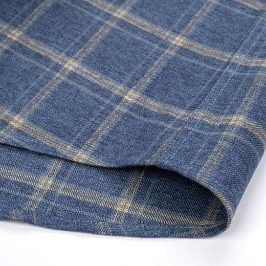 Shanshan (FIRS) pure cotton brushed shirt middle-aged dad wear business casual cotton plaid shirt for men coffee plaid 41