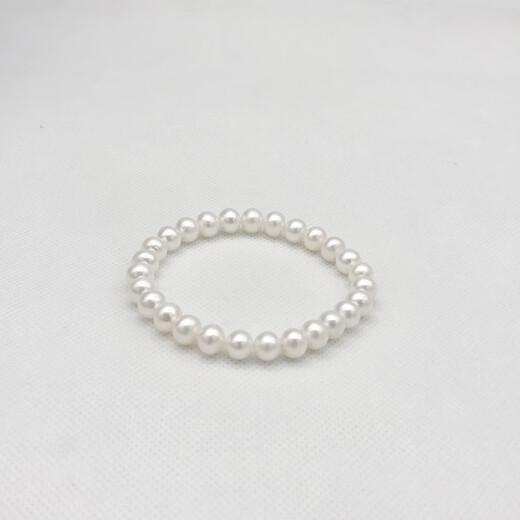 Drops of water form freshwater pearl bracelets, retractable elastic rope pearl bracelets, easy to wear and practical gifts, 7.3-8.3mm white pearls (Industry Specifications8-9mm)