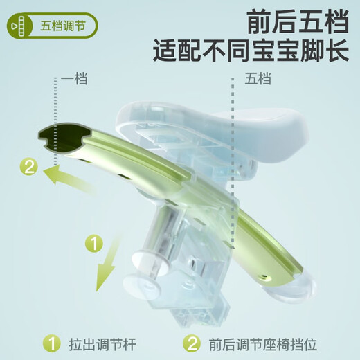 酷骑（COOGHI）儿童三轮车脚踏车婴幼儿平衡车1-5岁轻便可折叠酷奇三合一手推车 【IF设计大奖】 酷骑绿 -带推杆