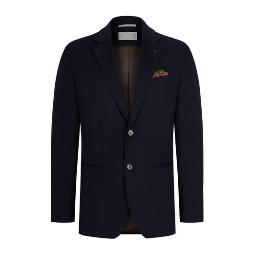Jiumuwang Suit Jacket Men's [Including Wool] Men's Classic Wool Suit Autumn and Winter New Style Simple Jacket JX7CV40111+Narrow Blue+Slim A XL Code 180/100A(54)