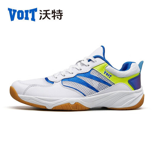 Walter table tennis shoes summer single mesh breathable men's low-top shock-absorbing running shoes non-slip wear-resistant badminton competition sports shoes white blue 988AT 41