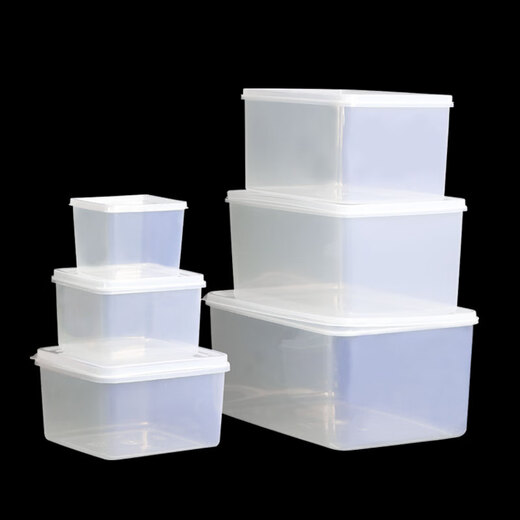 Lulu Diaoyang Kühlschrank Spezielle Kühlkostbox Frische Aufbewahrungsbox Transparent Plastikkasten Rechteckige Dichtungskiste Handelsabdeckung mit Deckel 6,5 l 844 erhöhtes Rechteck [ungefähr] [ungefähr]