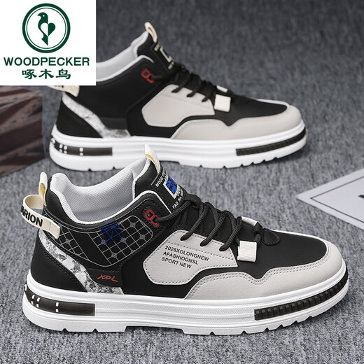 Woodpecker men's shoes for autumn breathable and versatile casual sports shoes 2025 new spring and autumn style work and work work Martin boots [mesh style] khaki 39