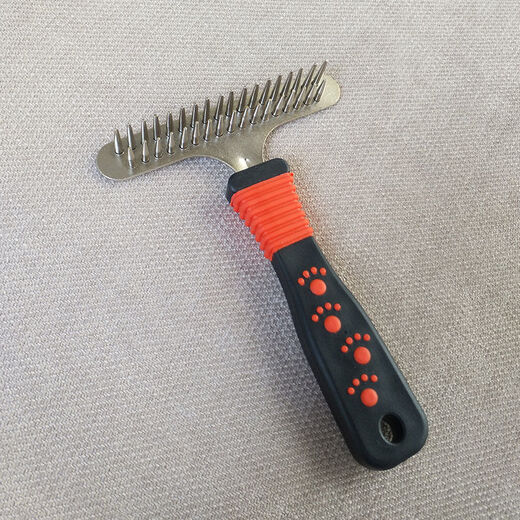 Jiajiemei golden hair comb, Samoyed comb, dog comb, comb artifact, pet de-floating comb, dog hair brush, large dog comb, double row comb, quality upgrade