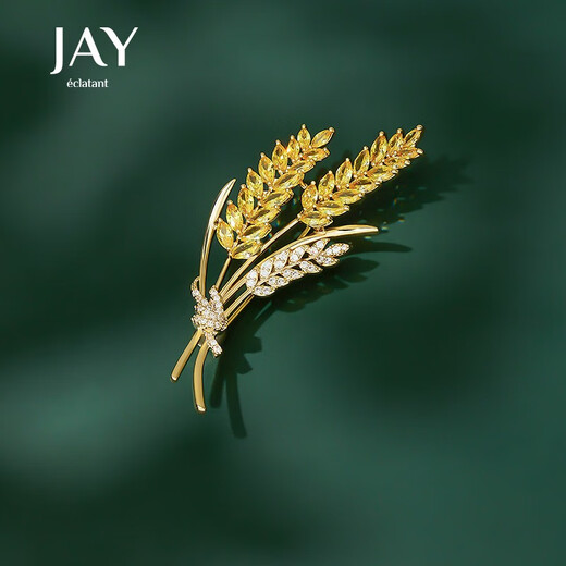 Jay wheat ear brooch, high-end women's accessories corsage, birthday gift for mother, mother-in-law and elders
