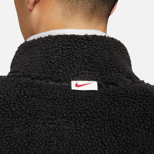 Nike (Nike) jacket men's top Spring and autumn new warm imitation lamb velvet stand collar fashion sportswear casual jacket FZ6194-010/Black/Year of Dragon Limited L (175) / Suggested 130-150Jin [Jin equals 0.5 kg]