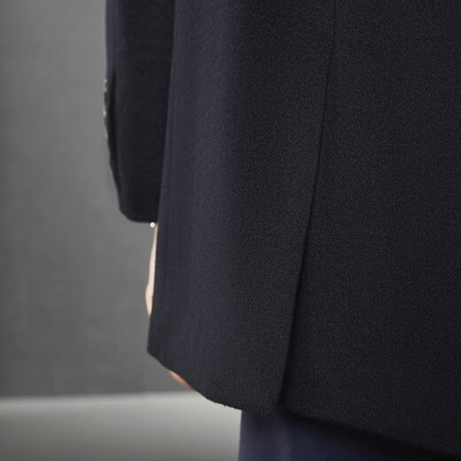 Seven brand cashmere woolen coat men's mid-length winter thick style business daddy wool coat warm winter coat black XL 180/96A
