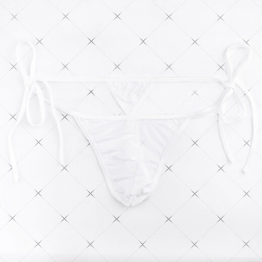
Sexy men's underwear straps soft ice silk thong transparent U revealing hips low waist sex T-trousers fat and thin wearable sex underwear blue straps (not limited to waist)