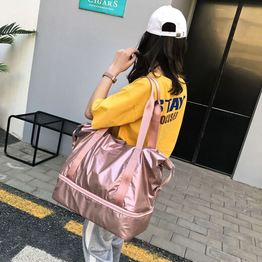 Bofen Travel Bag Wet and Dry Separation Waterproof Gym Bag Luggage Bag Outdoor Light Storage Bag Fashion Rose Pink