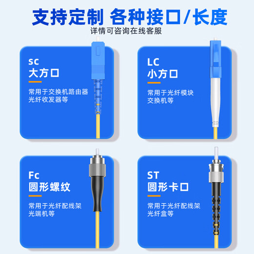 慧谷 光纤跳线LC-LC单模单芯5米光纤光缆尾纤 9/125μm电信级光纤线 HG-LC-LC-SM-5