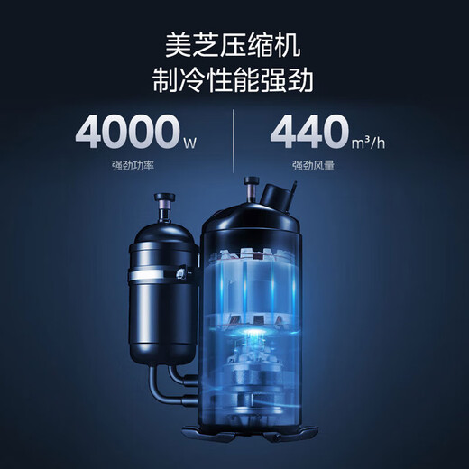 Midea mobile air conditioner 2 hp large cooling capacity single cooling Home living room rental kitchen all-in-one air conditioner without outdoor unit installation-free vertical air conditioner KY-40/N1Y-PD7 2 hp single cooling 4000W large cooling capacity