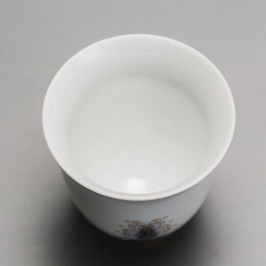 Rongshantang enamel ceramic master cup single cup tea cup fair cup tea leakage three-capacity bowl tea cup high-end kung fu tea set gold wire enamel tea cup - Baoyun style