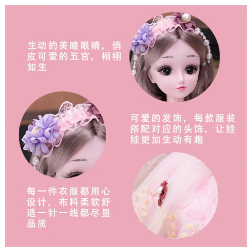 Xuyang Doll Set Gift Box Children's Clothing Design Fashion House Toys Girls Handmade DIY Materials Play House Toys Princess Xin Yue [Blink Remote Control Intelligent Conversation Version]